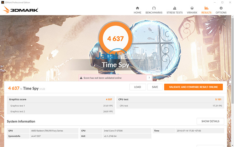 3DMark Time Spy AMD R9 Nano