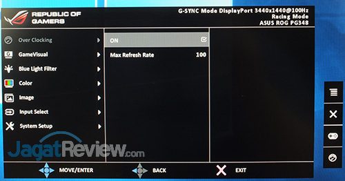 ASUS ROG Swift PG348Q Menu 01