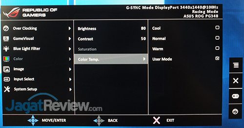 ASUS ROG Swift PG348Q Menu 12