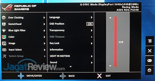 ASUS ROG Swift PG348Q Menu 22