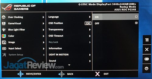 ASUS ROG Swift PG348Q Menu 23