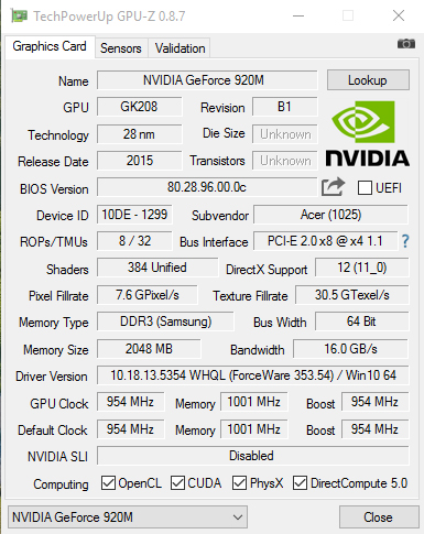 Review Notebook Acer Aspire E5 473G 5 GPUZ NVIDIA