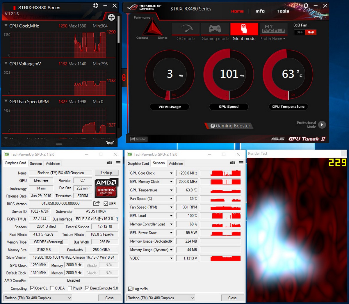 RX480 Strix Silent mode