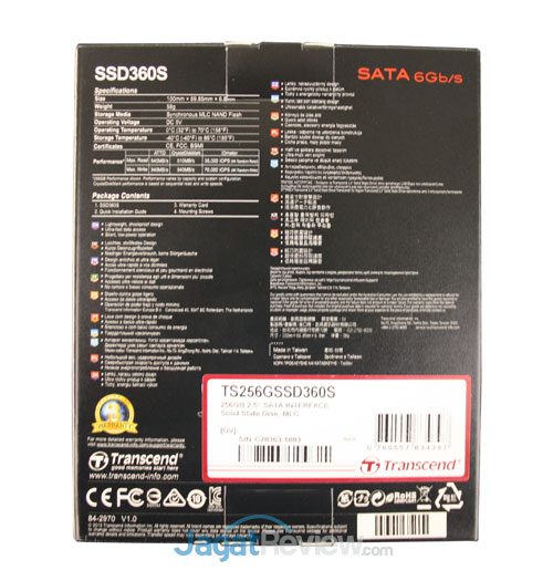 Kemasan tampak belakang