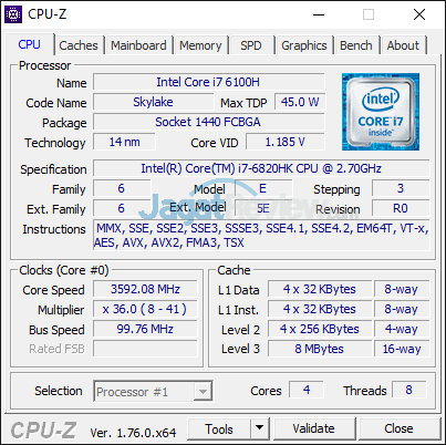 Review Notebook Gaming: MSI GT72S 6QE Dominator Pro G Heroes Special Edition 2 MSI GT72S 6QE CPUZ 02