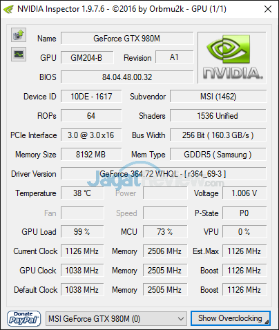 Review Notebook Gaming: MSI GT72S 6QE Dominator Pro G Heroes Special Edition 6 MSI GT72S 6QE GPUZ 01