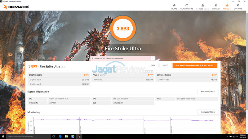 Uji Singkat Performa VGA NVIDIA GeForce GTX 1070 (Notebook) 5 NVIDIA GTX 1070 (Notebook) 3DMFSU