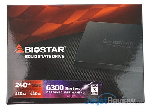 Review SSD Biostar G300 Series 240GB 2 Tampilan kemasan depan