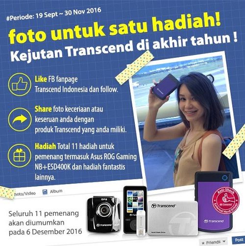 Direct Release: Transcend Umumkan Program Undian Berhadiah transcend