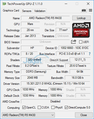 Review Notebook: HP 14-am015tx 7 hp-14-am015tx-gpuz-02