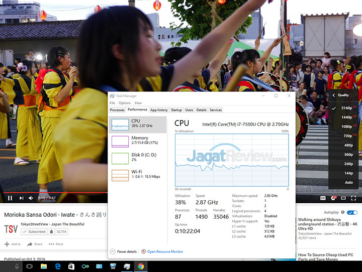 Preview Notebook Intel Kaby Lake: HP Spectre x360 13 (2016) 6 HP Spectre x360 13 (Kaby Lake) 4K YT QSV On v2