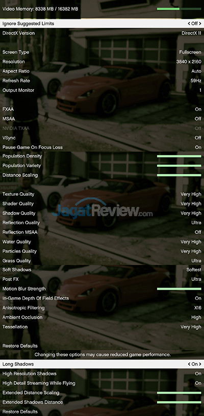 MSI Vortex G65VR 6RE SLI GTAV Setting 2160P