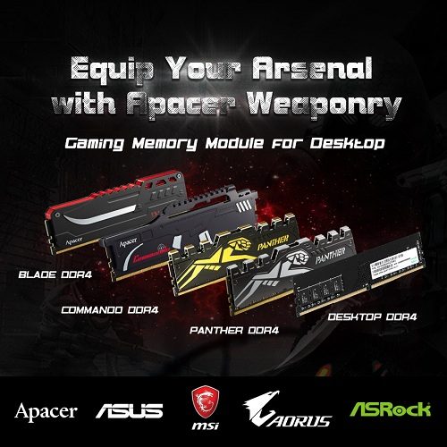 Direct Release: Modul Memori Apacer di Validasikan pada Jajaran Intel Seri 200 BLADE, COMMANDO, PANTHER DDR4, dan Lain-lain 1 Apacer DRAM