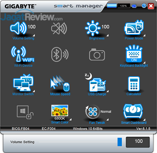 Review Notebook Gaming: Gigabyte P35X v6 2 Gigabyte P35X v6 Smart Manager 02