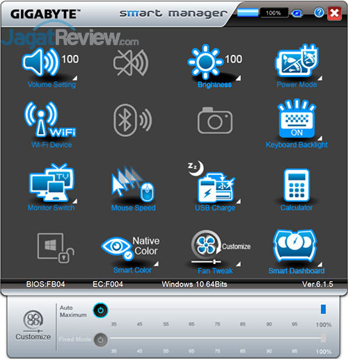 Review Notebook Gaming: Gigabyte P35X v6 26 Gigabyte P35X v6 Smart Manager 27