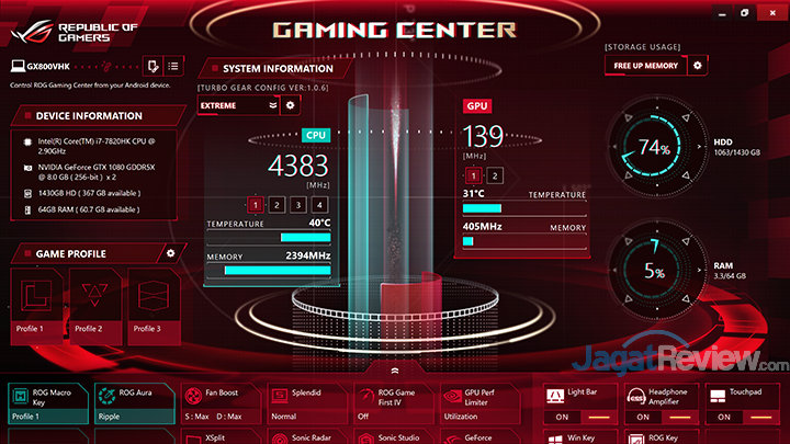 Review Notebook Gaming: ASUS ROG GX800VH 3 ASUS ROG GX800 Gaming Center 03