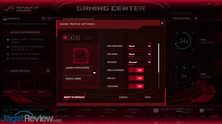 Review Notebook Gaming: ASUS ROG GX800VH 14 ASUS ROG GX800 Gaming Center 12