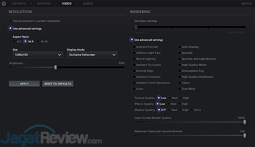 HP Spectre x360 13 (KL) DOTA2 Setting