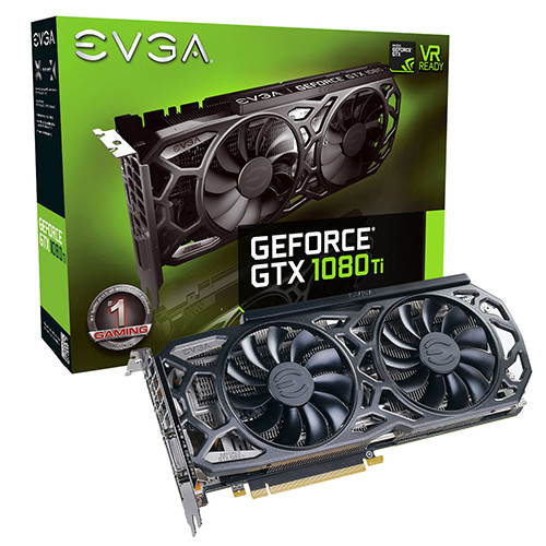 EVGA GTX 1080 Ti SC Black Edition Gaming - 1556 1670 11016