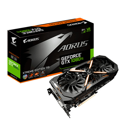 Parade VGA NVIDIA GeForce GTX 1080 Ti 4 GIGABYTE Aorus GTX 1080 Ti Xtreme Edition - Gaming 1607 1721 11232 OC 1632 1746 11448