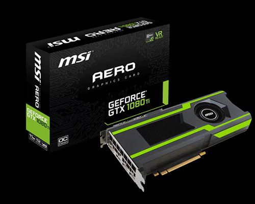 Parade VGA NVIDIA GeForce GTX 1080 Ti 13 MSI GTX 1080 Ti Aero OC - 1506 1620 11016