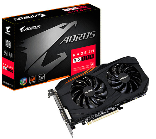 GIGABYTE AORUS RX580 8 GB Gaming 1365 OC 1380 8000
