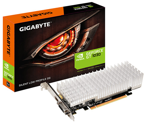 Gigabyte GT 1030 Silent Low Profile 2 GB GDDR5 Gaming 1227 1468 OC 1252 1506 6008