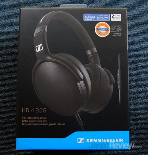 Hands-On Review: Headphone Sennheiser HD 4.30G 2 Kemasan tampak depan