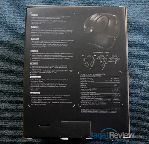 Hands-On Review: Headphone Sennheiser HD 4.30G 3 Kemasan tampak belakang