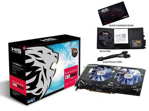 HIS RX 580 IceQ X² OC 4 GB Boost 1340 OC 1366 7000