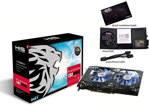 HIS RX 580 IceQ X² OC 8 GB Boost 1340 OC 1366 8000