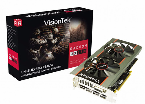 Visiontek RX 580 Overclocked 8 GB Boost 1340 Turbo 1366 8000
