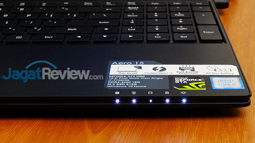 Gigabyte Aero 15 Indicator Lamps