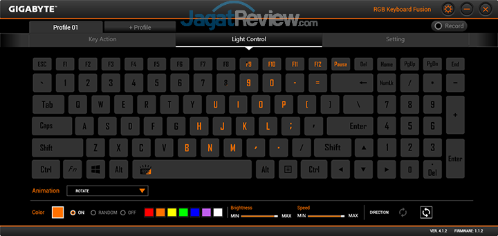 Gigabyte Aero 15 RGB Keyboard Fusion 13