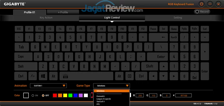 Gigabyte Aero 15 RGB Keyboard Fusion 16