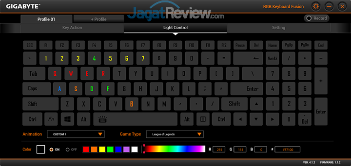 Gigabyte Aero 15 RGB Keyboard Fusion 18