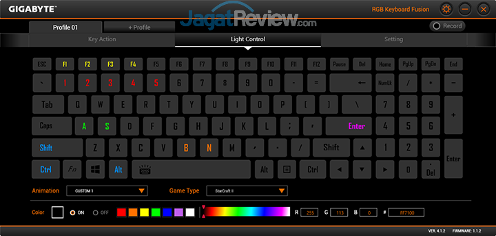 Gigabyte Aero 15 RGB Keyboard Fusion 19
