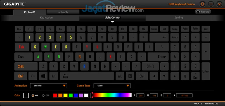 Gigabyte Aero 15 RGB Keyboard Fusion 24