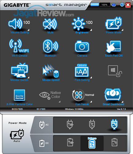 Gigabyte Aero 15 Smart Manager 16