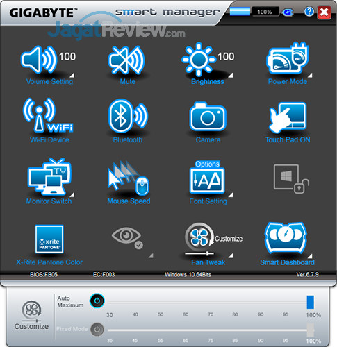 Gigabyte Aero 15 Smart Manager 30