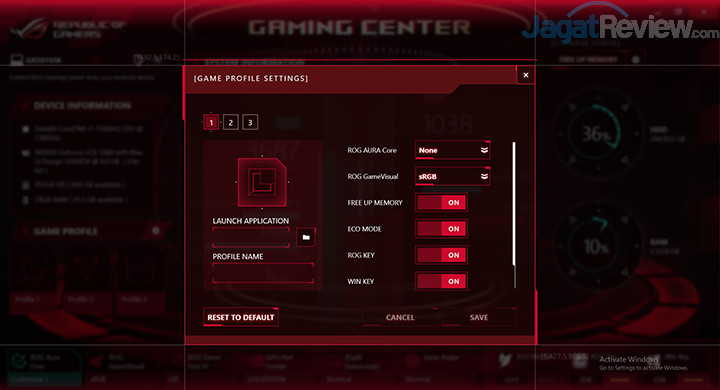 ASUS GX501 Gaming Center - Gamer Profile 01