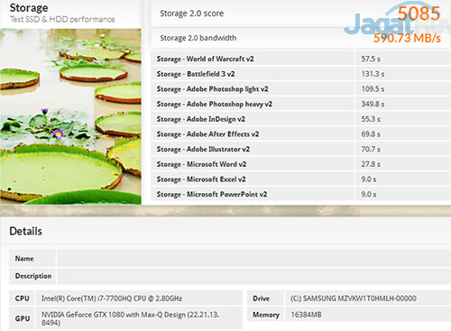 ASUS GX501 PCMark 8 Storage