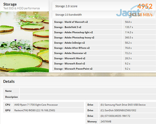 ASUS GL702ZC PCMark 8 Storage
