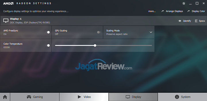 ASUS GL702ZC Radeon Setting Freesync