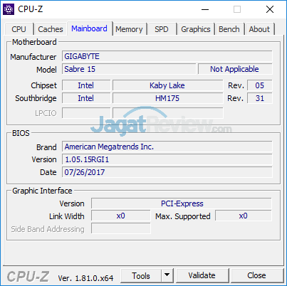 Gigabyte Sabre 15 CPUZ 02