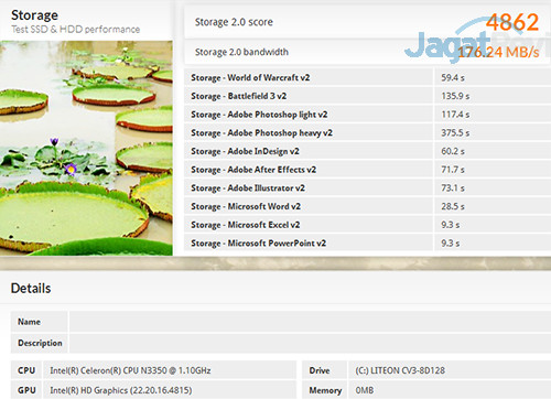 Review Lenovo IdeaPad 120S-14IAP: Laptop Murah 3 Jutaan dengan SSD & Windows 10 7 Lenovo IdeaPad 120S PCMark 8 Storage