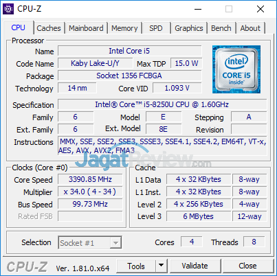 Review Acer Aspire E5-476G: Laptop Murah Untuk Gaming & Editing 2 Acer E5 476G CPUZ 01