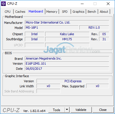 Review Notebook Gaming: MSI GE63VR 7RF RAIDER 3 MSI GE63VR 7RF CPUZ 02