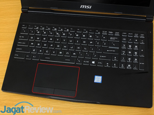 MSI GE63VR 7RF Keyboard Touchpad