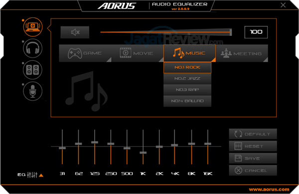 AORUS X7 DT v7 Audio Equalizer 10